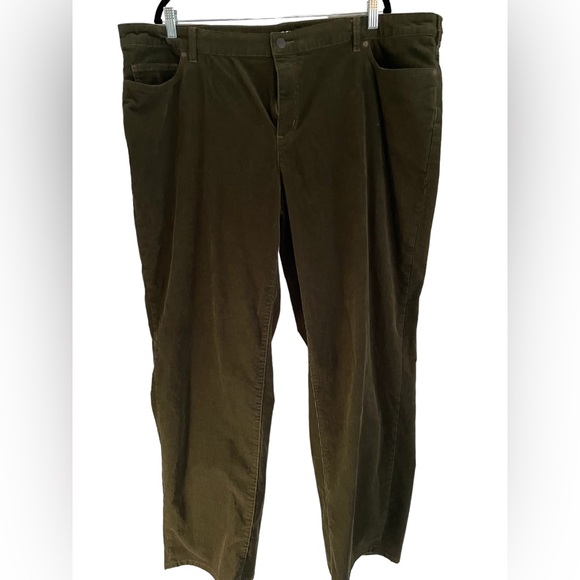 Lands' End Pants & Jumpsuits 24w Lands End Wide Leg Olive Green